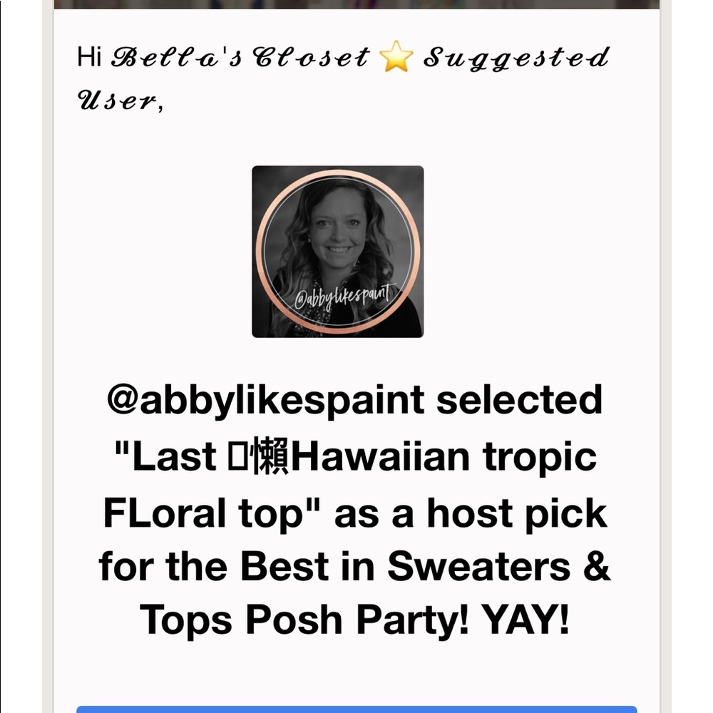 Host Pick(Last)💗🤍Hawaiian tropic FLoral top - Picture 2 of 7